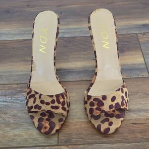 YDN Brown Leopard Print Heels